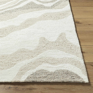 Siani Beige Wool Area Rug