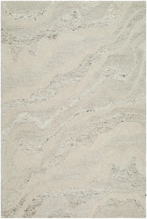 Siani Cream Wool Area Rug