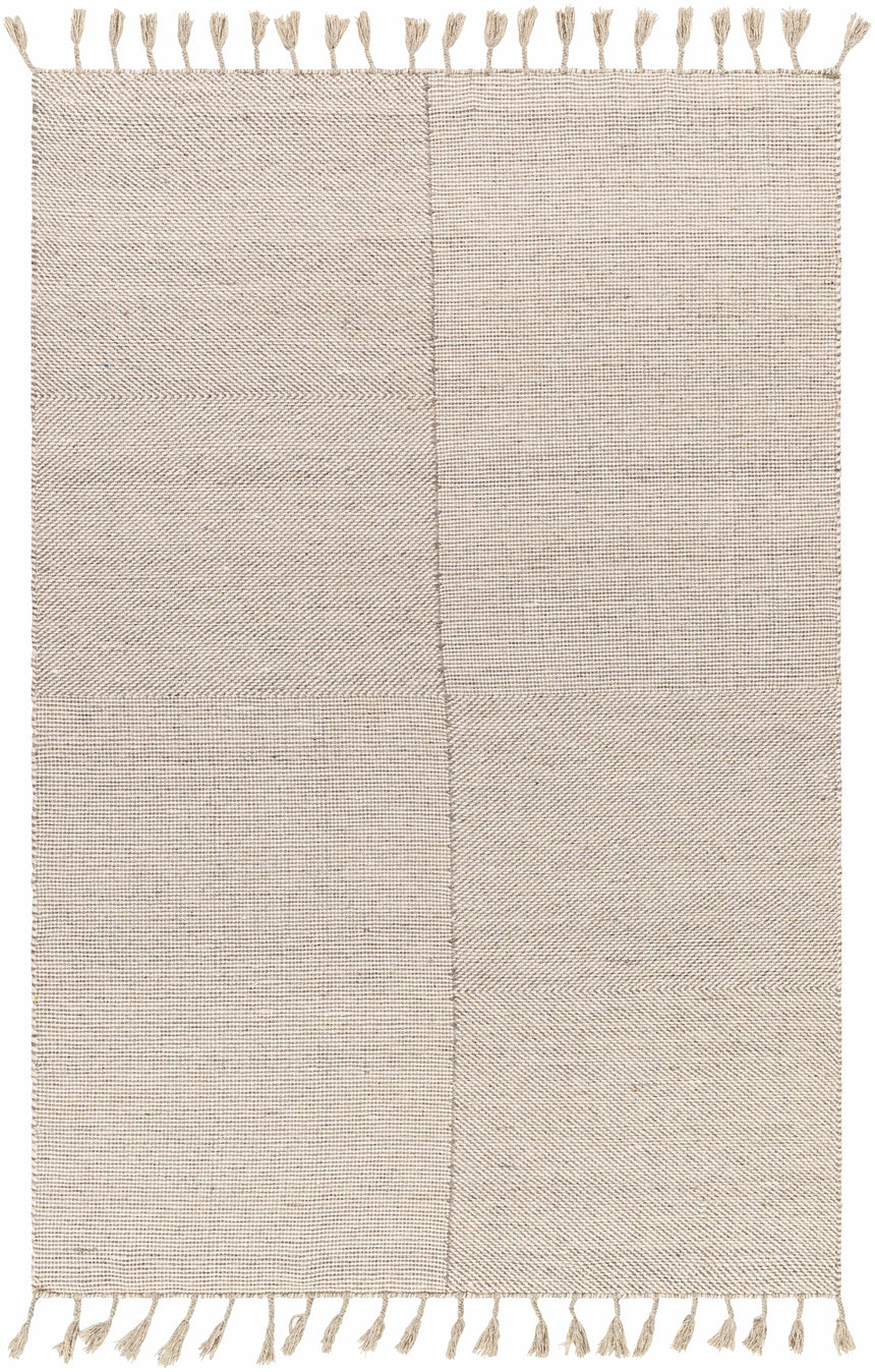Abhay Beige Wool Area Rug - Clearance