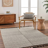 Abhay Gray Wool Area Rug - Clearance
