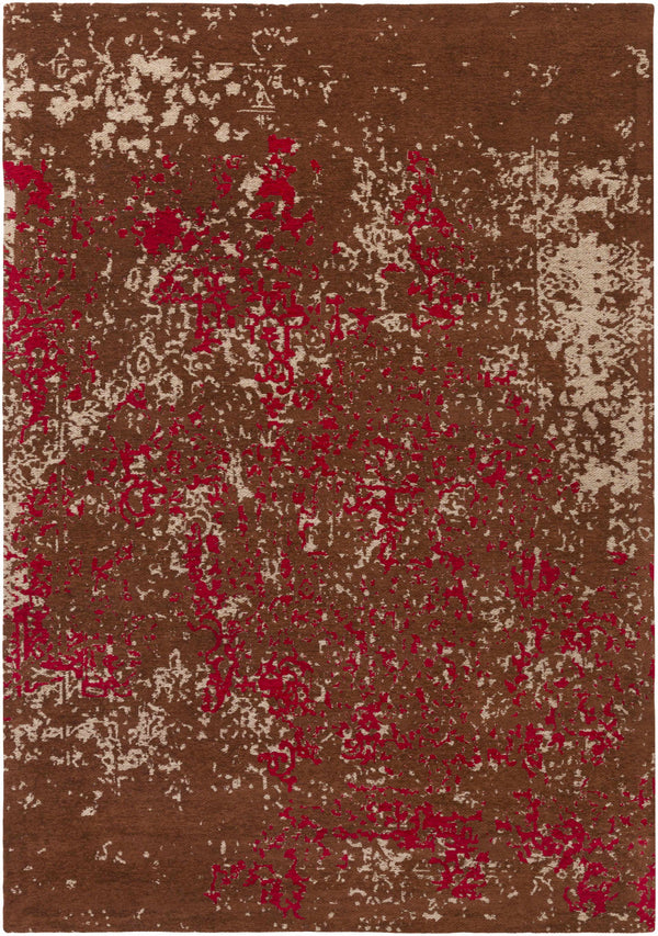 Sweeny Rust/Red Abstract Area Rug - Clearance