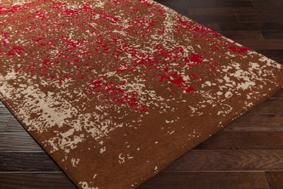 Sweeny Rust/Red Abstract Area Rug - Clearance