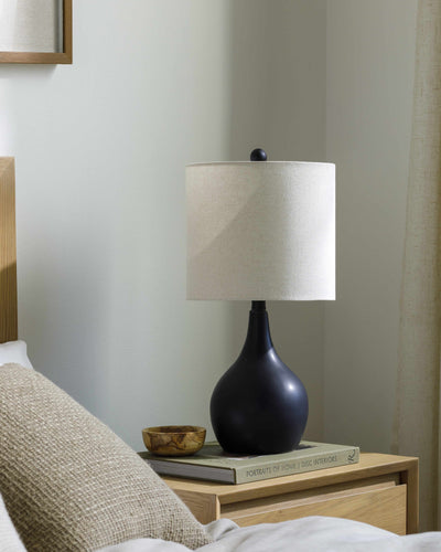 Sparanise Black Ceramic Table Lamp