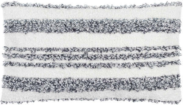 Strivo Off White Horizontal Stripe Modern Polyester Lumbar Pillow - Clearance