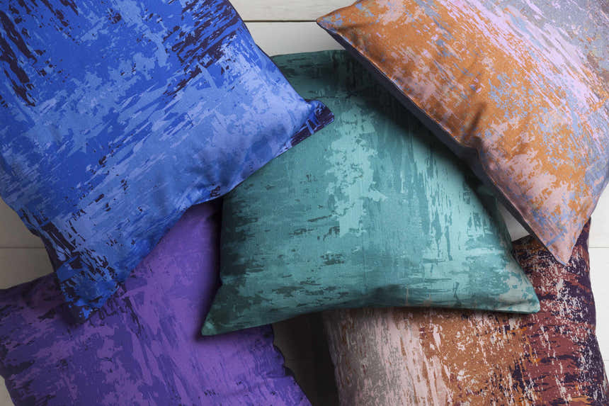 Alvechurch Purple&Brown Abstract Throw Pillow - Clearance