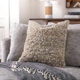 Lluvy Medium Gray Throw Pillow - Clearance