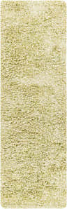 Close-up of a plush Marao Solid Grass Green Rug, showing its soft, shaggy texture and subtle color variations. Design-Runner-268