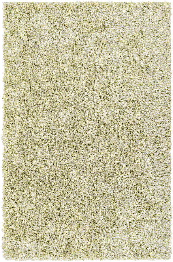 Marao Solid Grass Green Plush Rug - Clearance