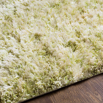 Marao Solid Grass Green Plush Rug - Clearance