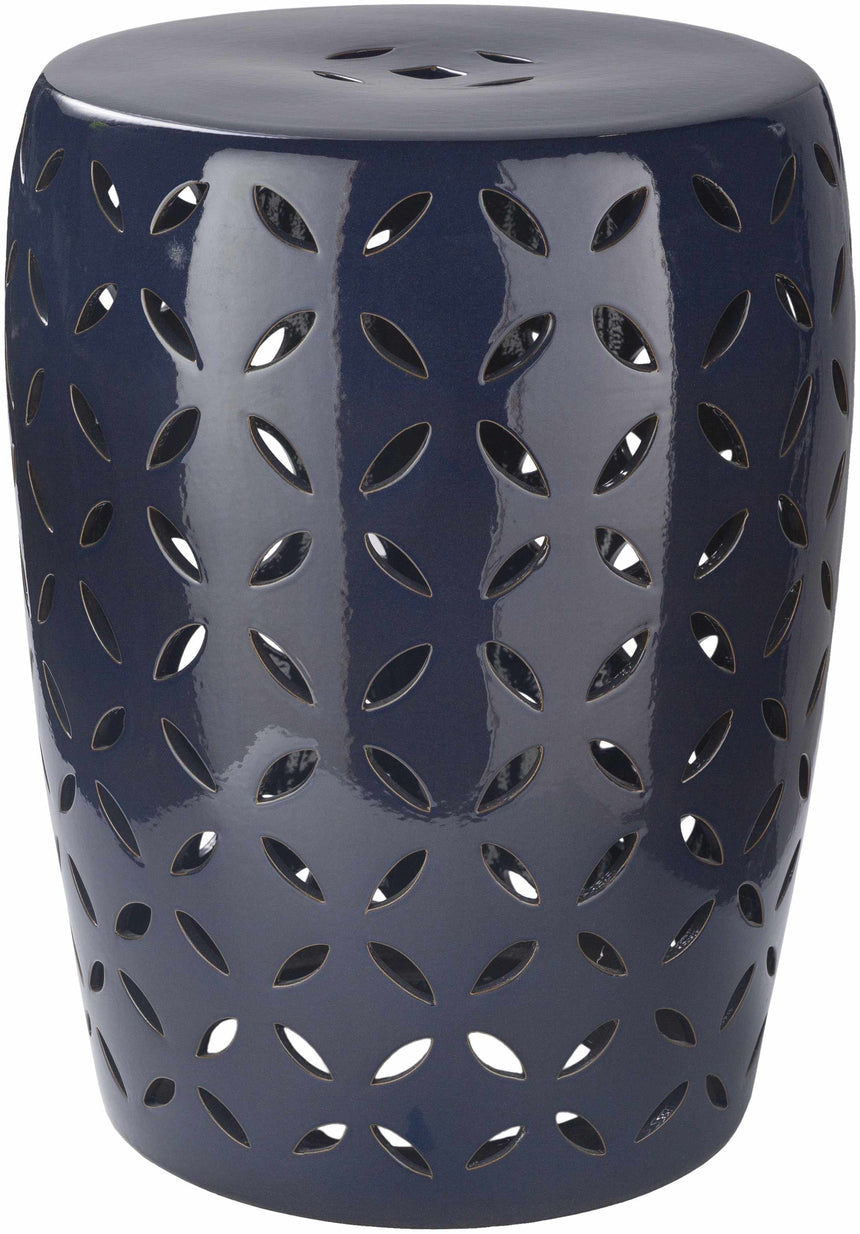Navy Ceramic Outdoor Stool Table