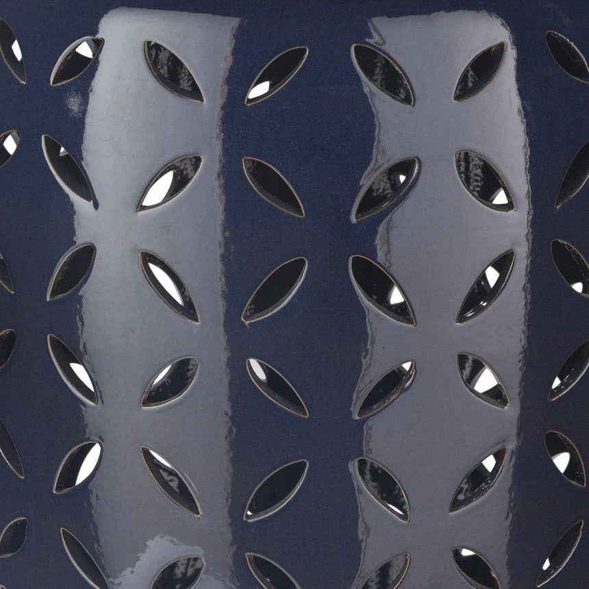 Navy Ceramic Outdoor Stool Table