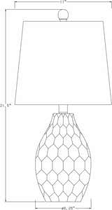 Taguig White Ceramic Table Lamp