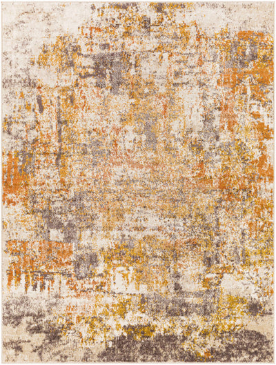 Talang Orange Abstract Area Rug