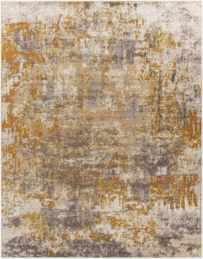 Talang Orange Abstract Area Rug