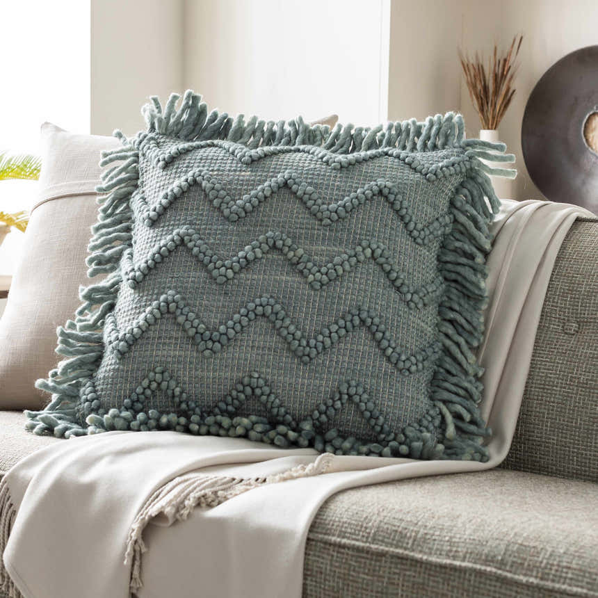 Talibon Pale Blue Square Throw Pillow - Clearance