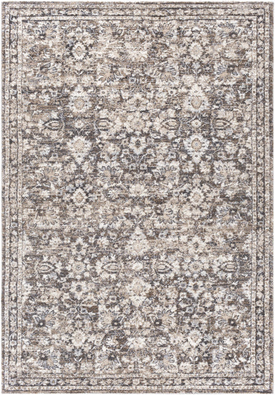 Talihina Brown Damask Area Rug