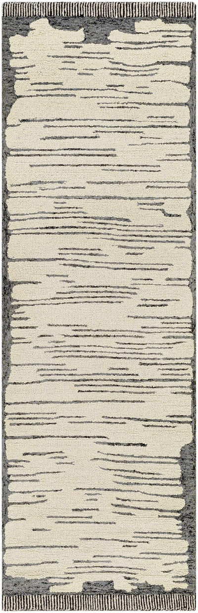 Tapas Striped Cream Wool Area Rug