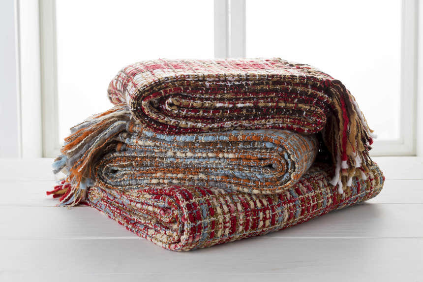 Changling Burnt Orange Throw Blanket