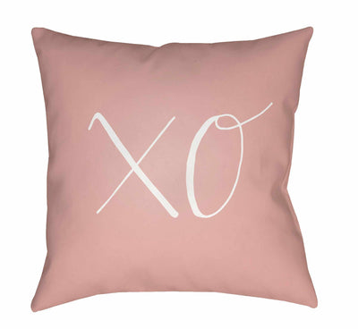 Love XO Pink Throw Pillow Cover