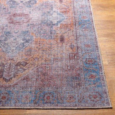 Otaki Purple & Brown Washable Area Rug - Clearance