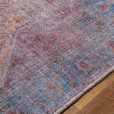 Otaki Purple & Brown Washable Area Rug - Clearance