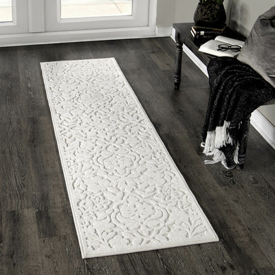 Boucle' Cottage Floral Off-White Area Rug