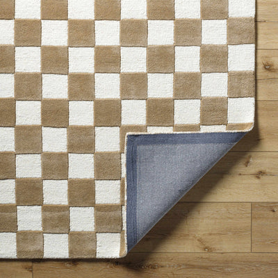 Timin Checkered Wool Area Carpet