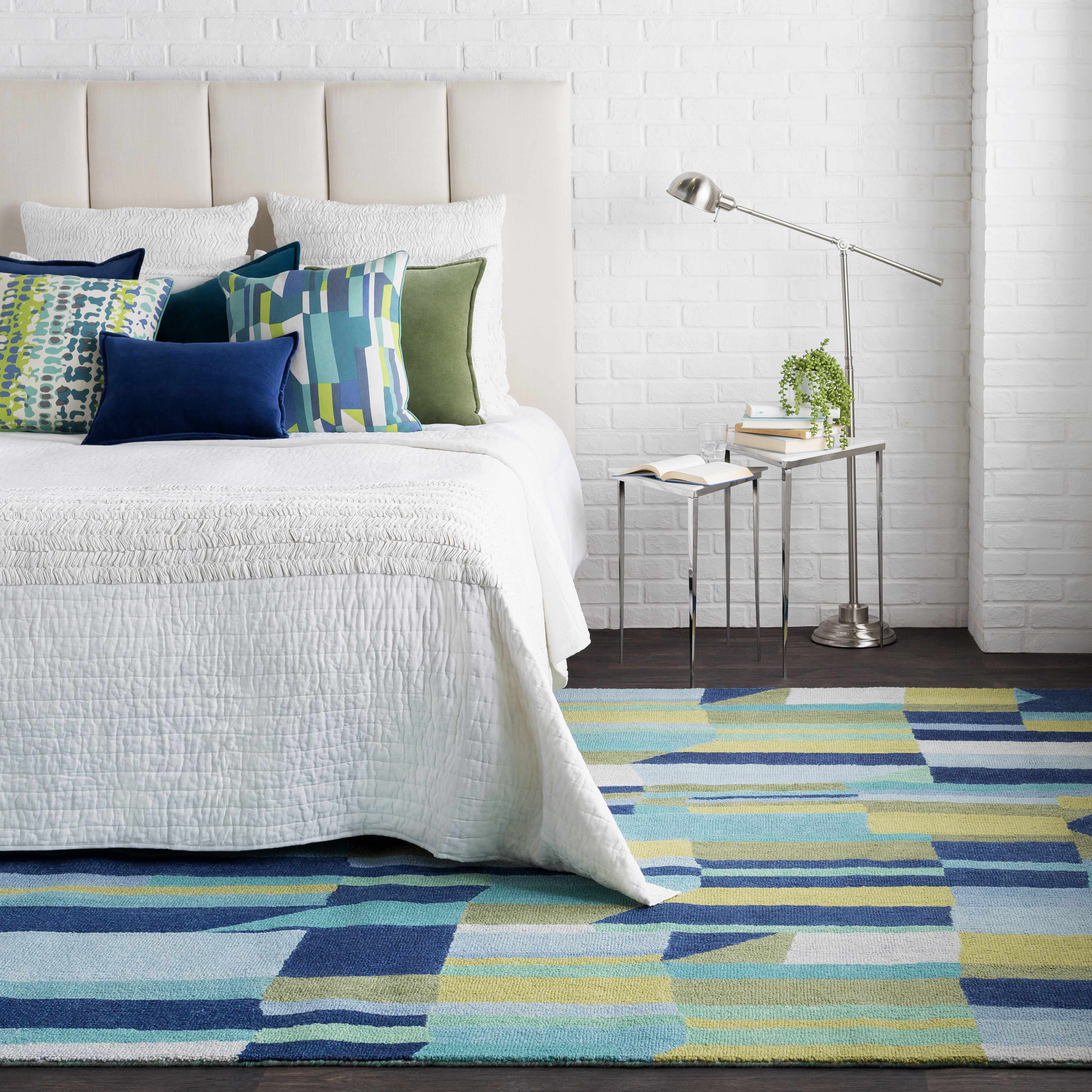 Oshtemo Green Velvet Throw Pillow placed in a styled room setting, harmonizing with surrounding room decor. Contemporary Throw PillowsBacking  