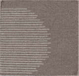 Close-up of the Tensed Area Rug showing the charcoal wool texture and slate blue horizontal stripe design. Swatch