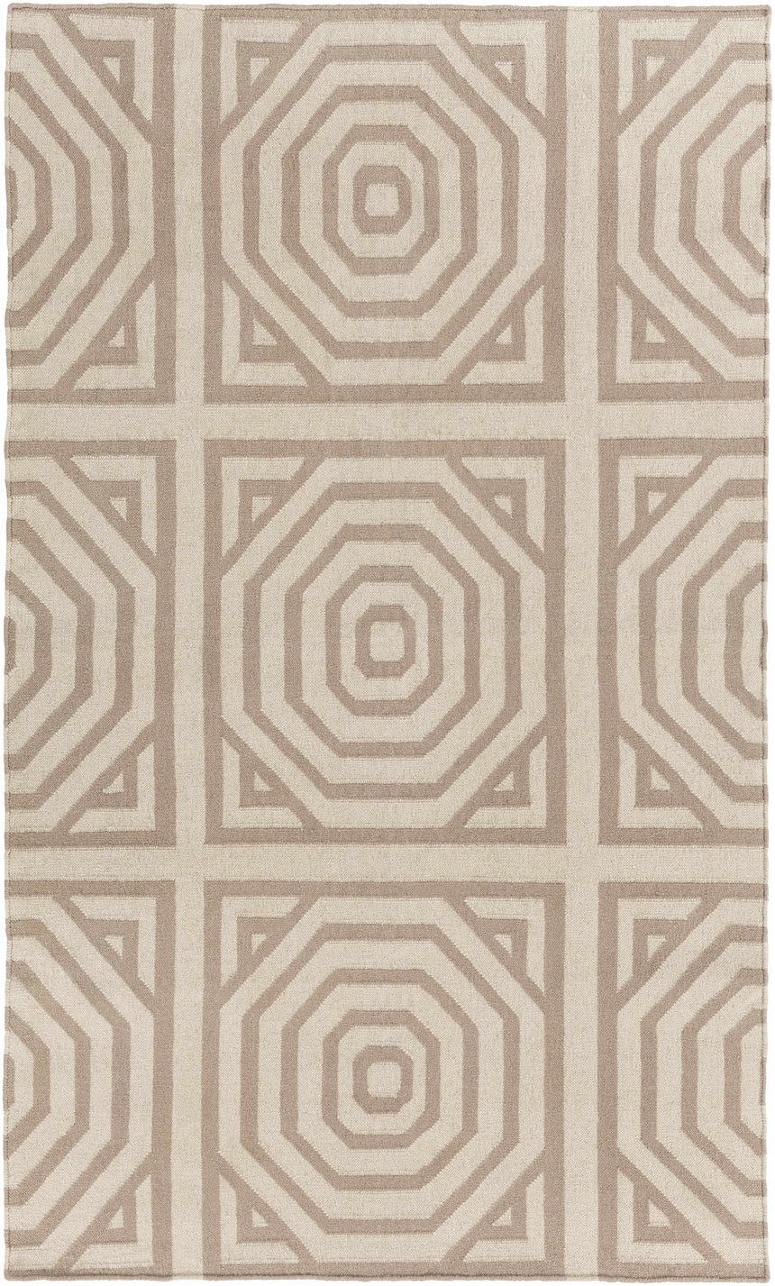 Terlton Ivory Greek Geometric Rug - Clearance