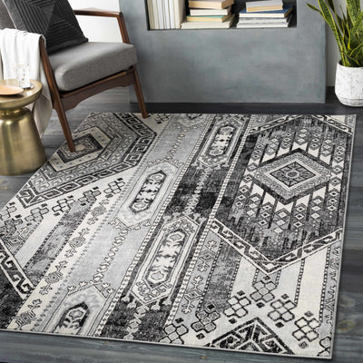 Thatcham Black Aztec Rug - Clearance