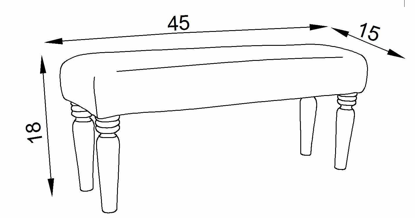 Thallwitz Blue Geometric Upholstered Bench