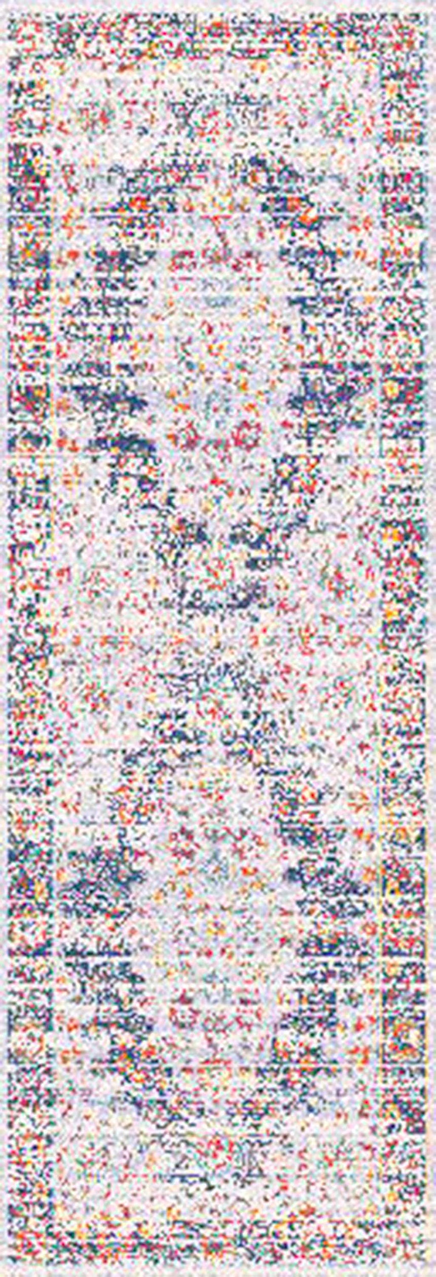 Thorsby Magenta & Cream Area Rug - Clearance