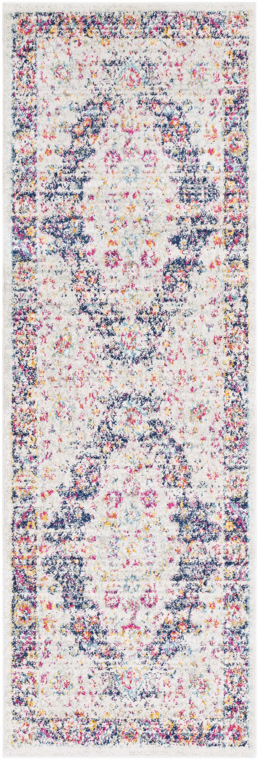 Thorsby Magenta & Cream Area Rug - Clearance