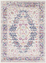Thorsby Magenta & Cream Area Rug - Clearance