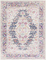 Thorsby Magenta & Cream Area Rug - Clearance