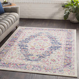Thorsby Magenta & Cream Area Rug - Clearance