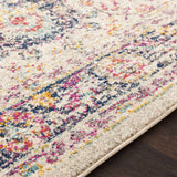 Thorsby Magenta & Cream Area Rug - Clearance