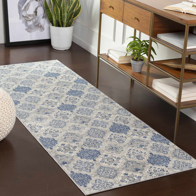 Thurmont White/Blue Rug - Clearance