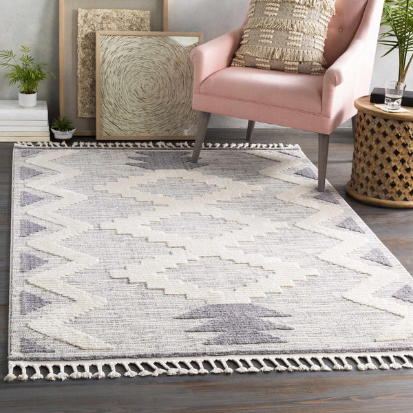 Thornburg High/Low Pile Rug with Tassels - Clearance