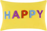Kids Happy Decorative Nursery Yellow Throw Pillow - Clearance
