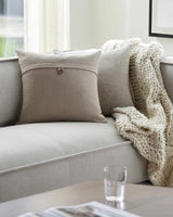 Tichnor Light Gray Square Throw Pillow