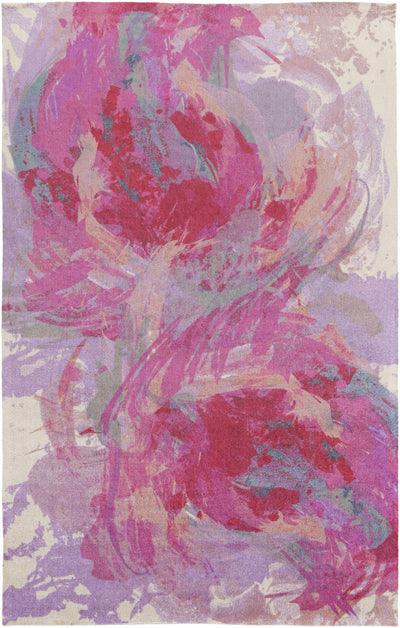 Tidioute Abstract Pink Area Rug