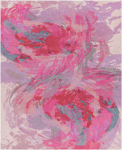 Tidioute Abstract Pink Area Rug