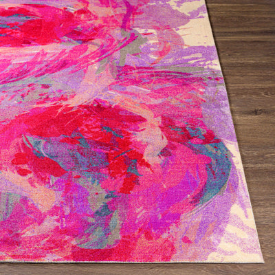 Tidioute Abstract Pink Area Rug