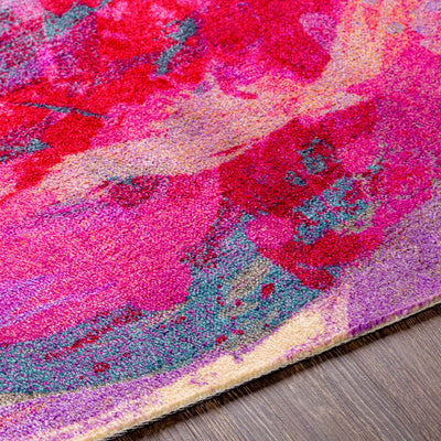 Tidioute Abstract Pink Area Rug