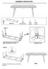 Tigum Beige Tufted Wooden Bench