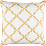 Titonka White&Mustard Diamond Throw Pillow - Clearance