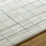 Toshi Beige Grid Wool Rug