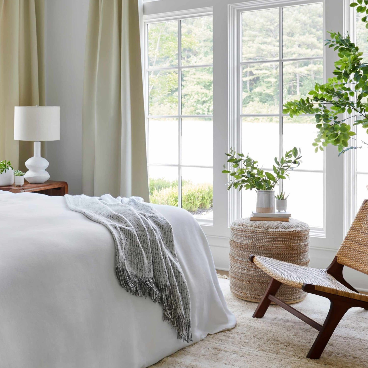 White Gray Soft Throw Blanket